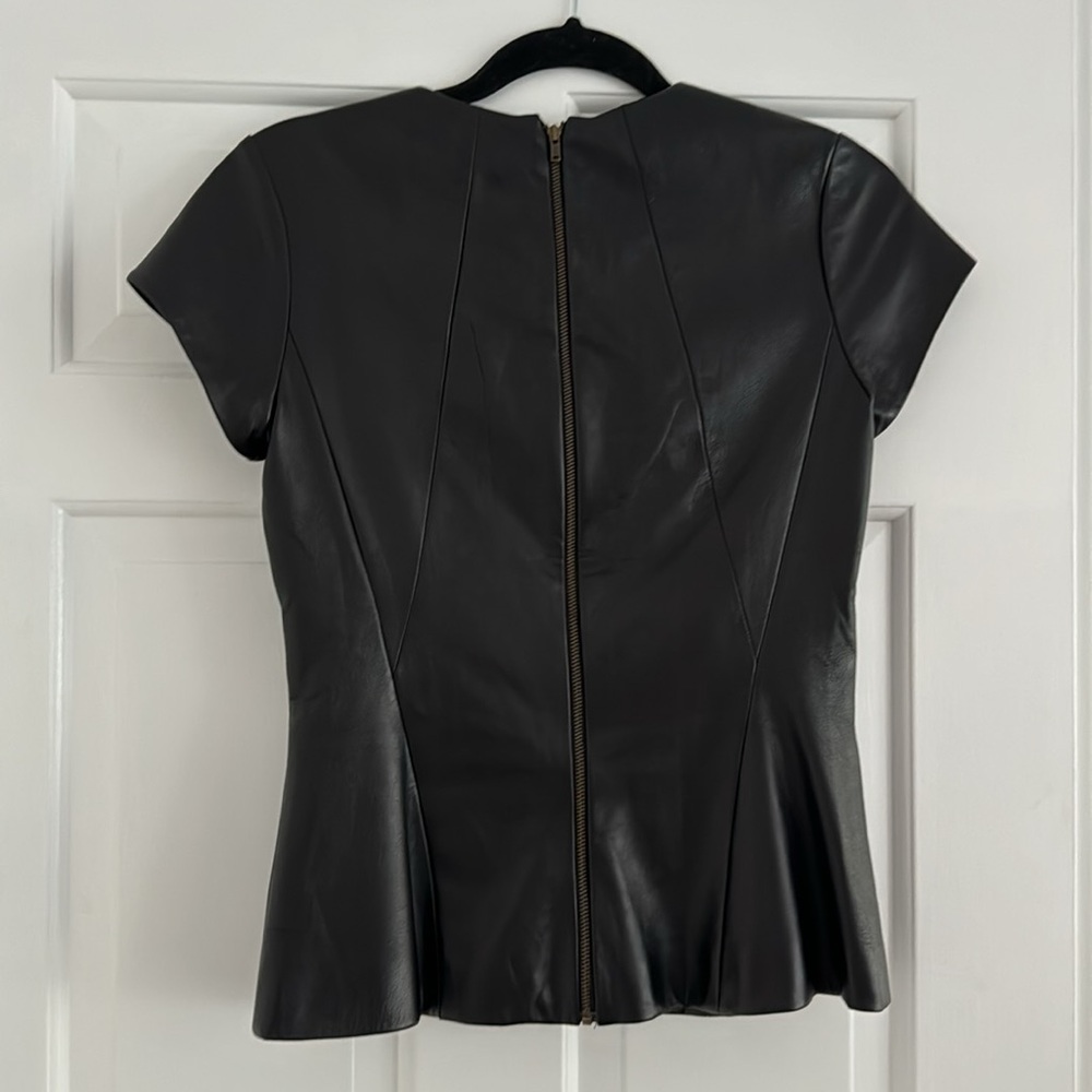 Charlotte Ronson leather top - Picture 2 of 2